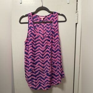 Lilly Pulitzer Silk Cosmos Tank in I Got Lucky | Size L